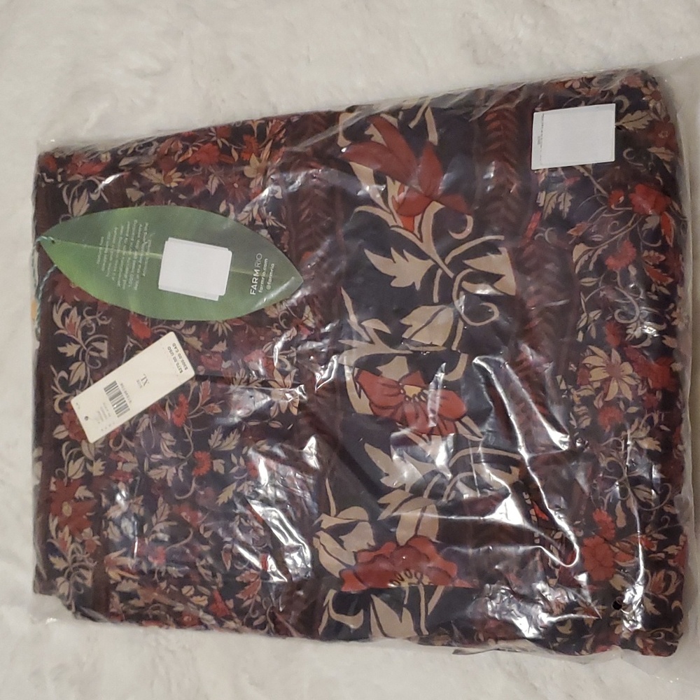 Farm Rio Chelsea Garden Ruffle Midi Skirt in Large Size - Picture 10 of 12
